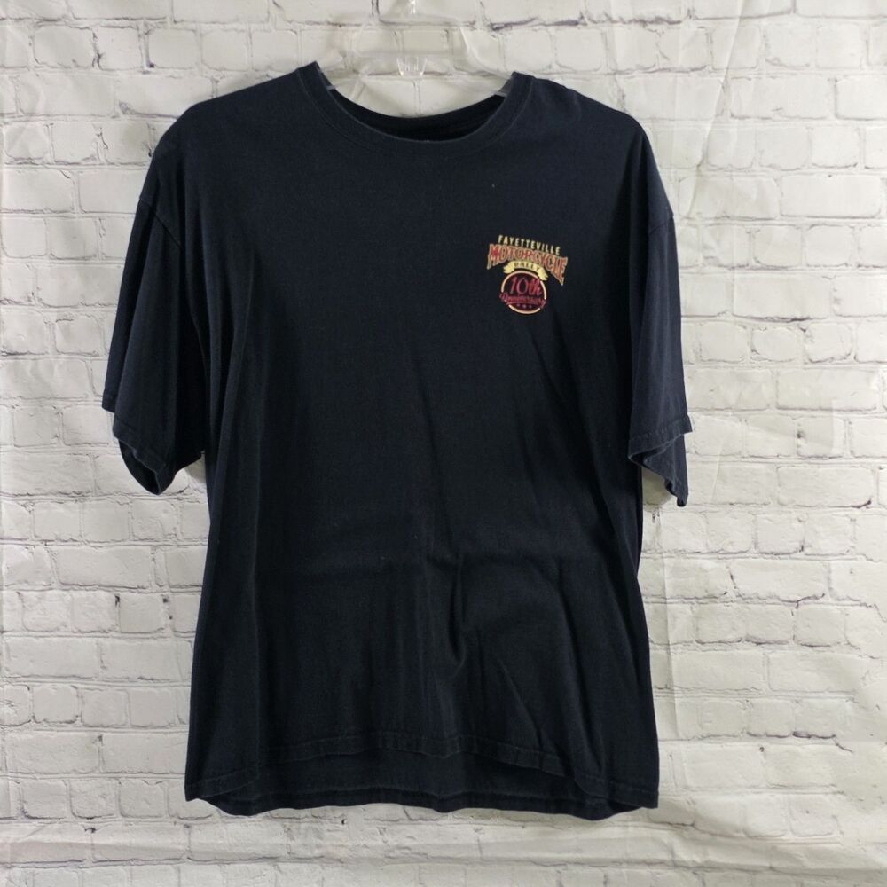 2009 Fayetteville AR Men's XL Black‎ Motorcycle Rally Short Sleeve T-Shirt